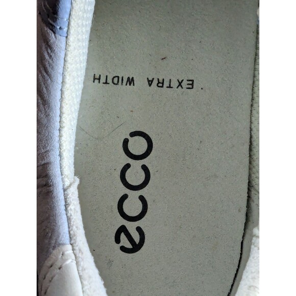 ECCO Casual Soft Leather Sneakers Womens 10 Dusty Blue Walking Athleisure - Picture 15 of 16